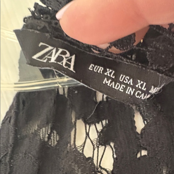 Zara Black Lace Cap Sleeve dress - Picture 2 of 4